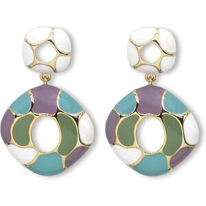 Multicolor Earrings for Women Sparkly Geometric Dangle Drop Statement Jewelry